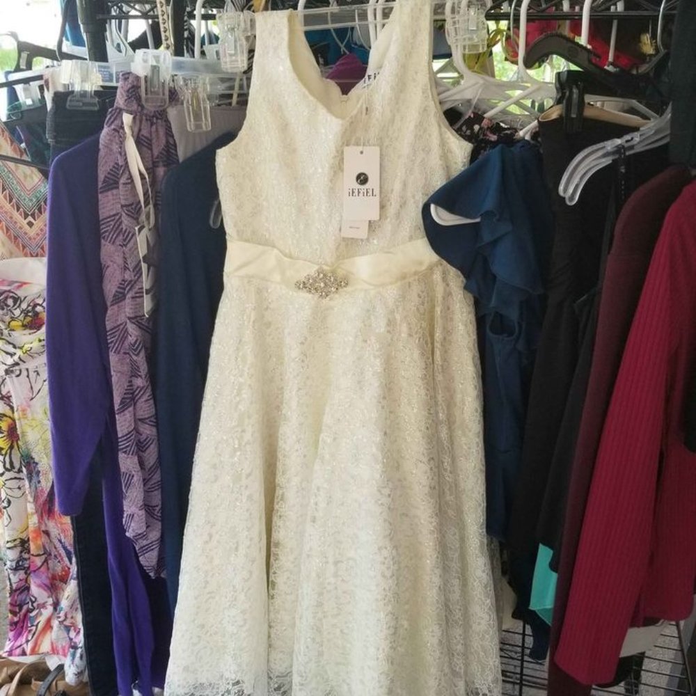 Ivory flower girl dress